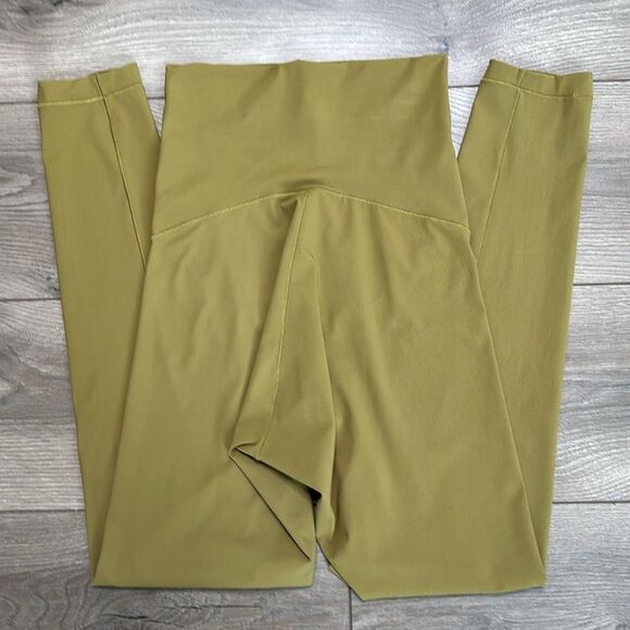 Hoi Bo High Top Chartreuse Green Super High Rise Leggings Size XS - Picture 4 of 11